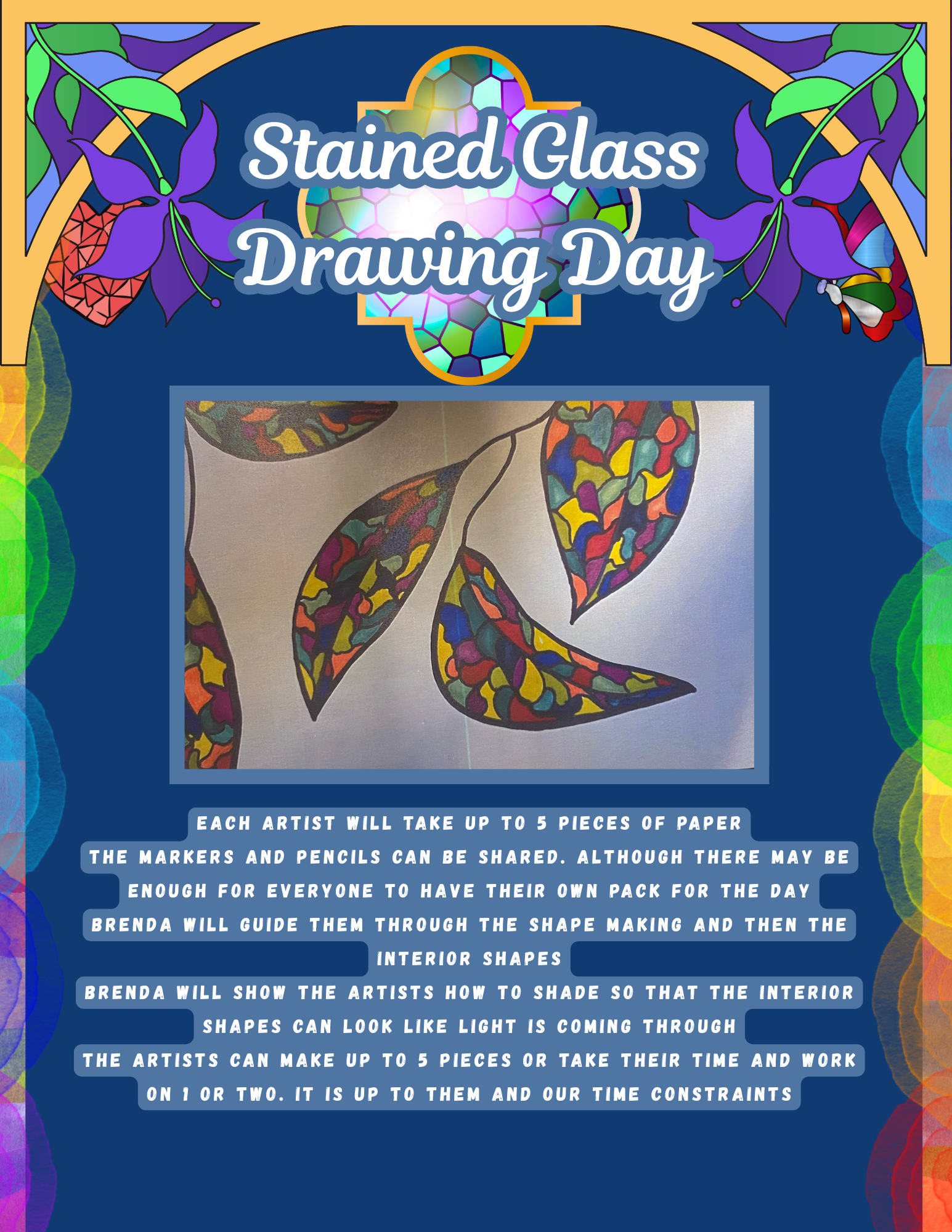 Crafternoon Stained glass drawing day