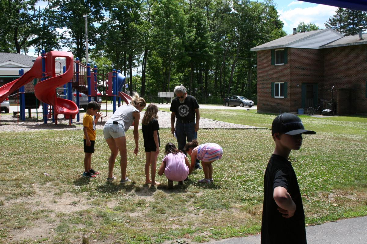 Children playing on a playground